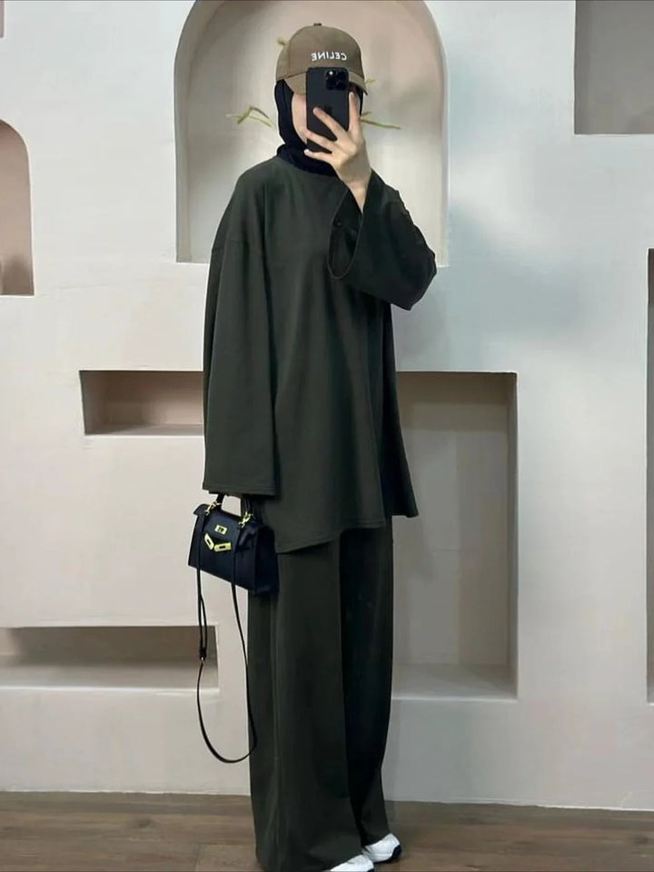 Two Piece Set Women Morocco Dubai Outfits