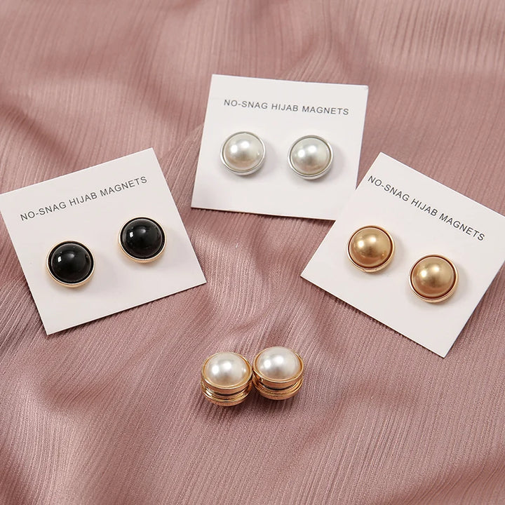 Strong Magnetic Hijab Pin – No Hole Scarf Clip