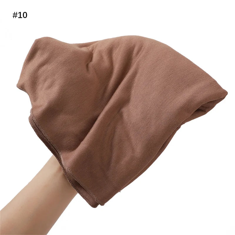 80×180cm Cotton Modal-Feel Hijab – Soft Stretch Long Scarf