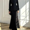 Autumn New Stand Up Collar Long Sleeve Waist Tight Women's Fashion Two Piece Set