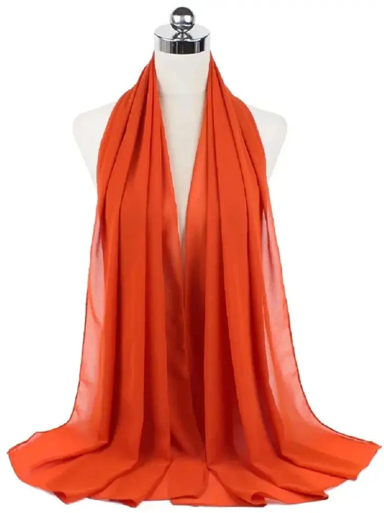 Ready-to-Wear Chiffon Hijab – Elegant Solid Color Instant Headscarf