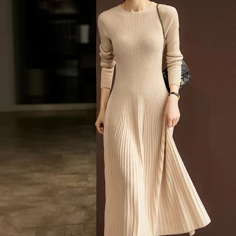 Spring Autumn Sweater Women's Dress