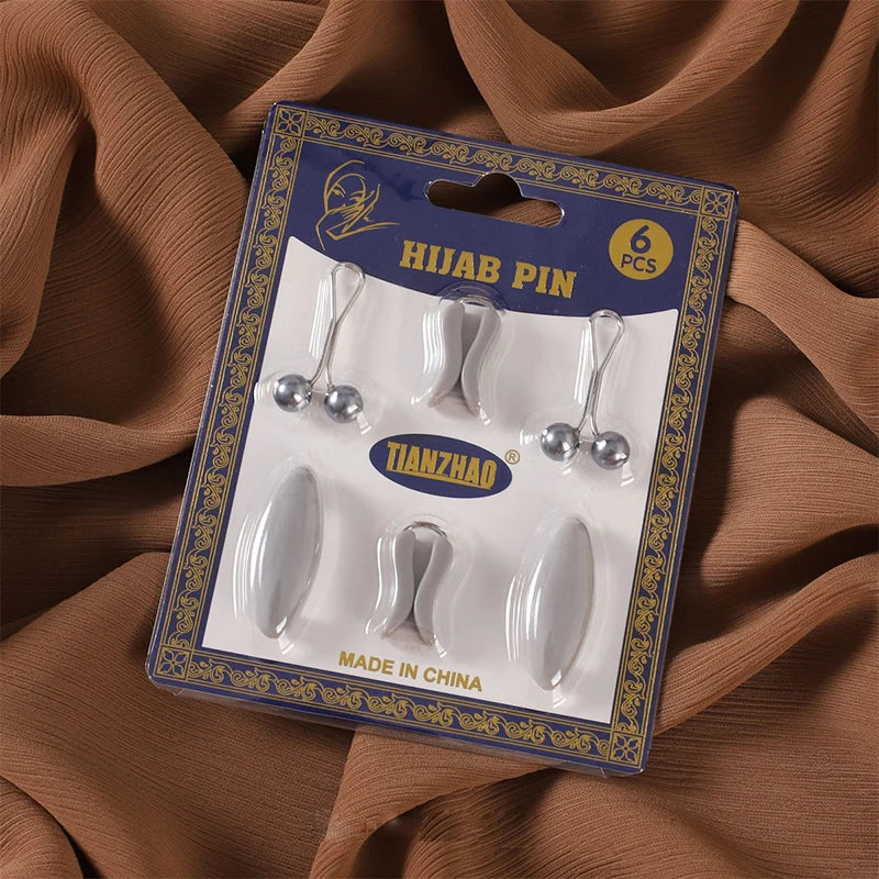 Elegant Hijab Scarf Clip Brooch – Stylish Multi-Color Accessory