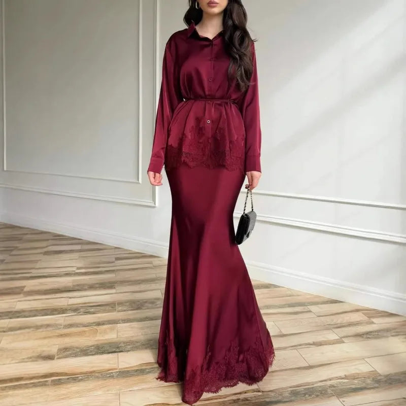 Women Two Piece Sets Skirt