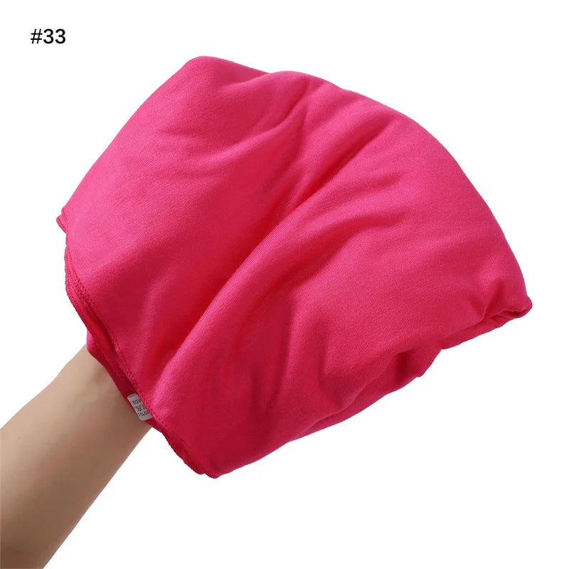 80×180cm Cotton Modal-Feel Hijab – Soft Stretch Long Scarf