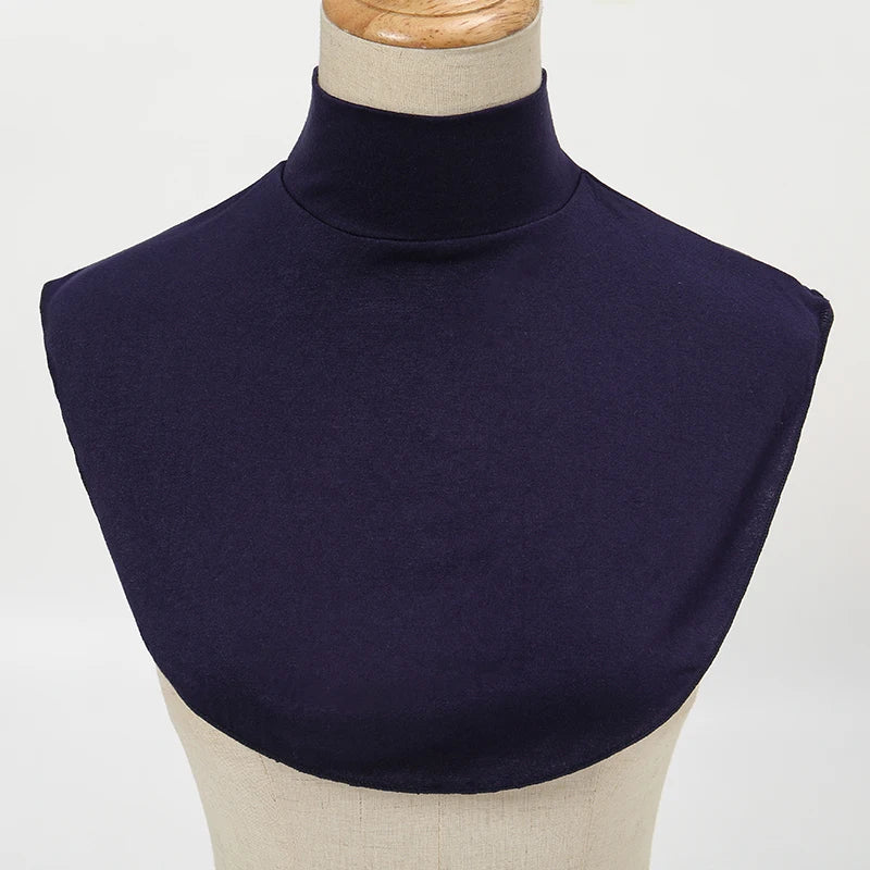 Womens Modal Turtleneck Fake Collar Islamic Hijab Extensions