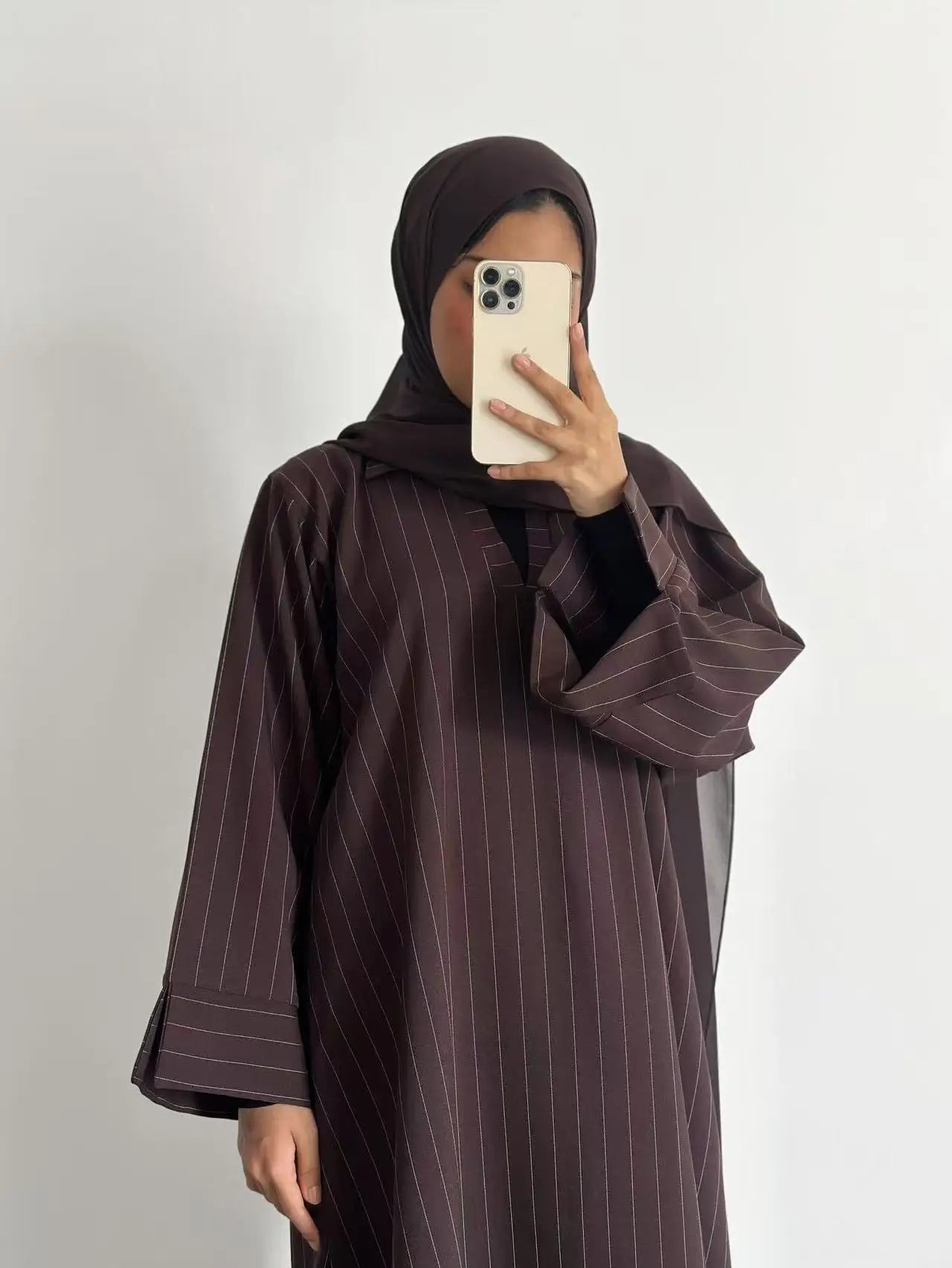 Eid Abaya Women Dress Kaftan Jalabiya striped Party Muslim Caftan