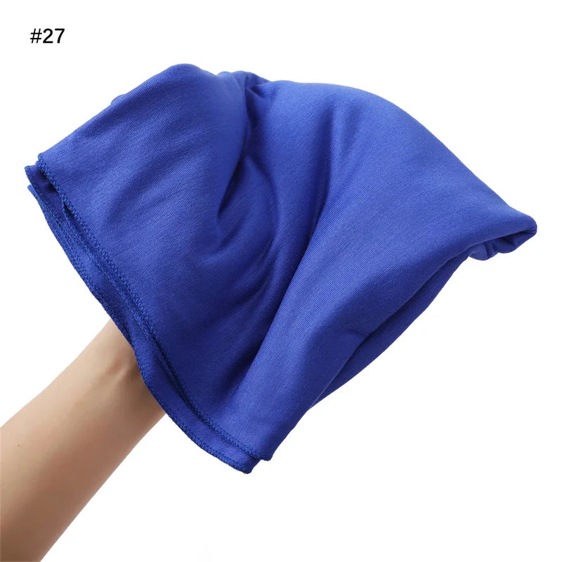 80×180cm Cotton Modal-Feel Hijab – Soft Stretch Long Scarf