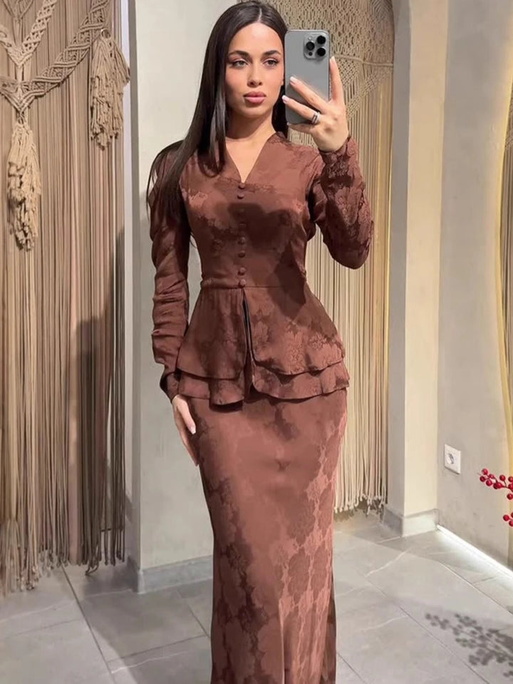 Eid Women Dress Muslim Abaya Slim Fit