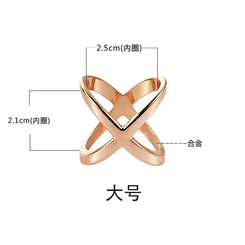 X-Shape Scarf Clip Brooch – Elegant Metal Shawl Buckle for Women