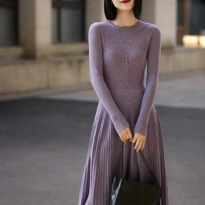 Spring Autumn Sweater Women's Dress