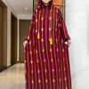 Gold Stamp Pure Cotton Ramadan Muslim Two-Hat Abaya