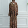 Printed Abaya & Scarf 2-Piece Set – Eid Ramadan