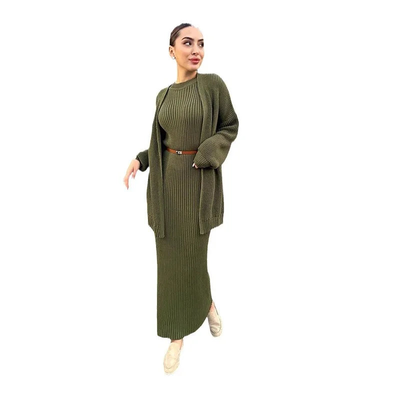 Dress Sets Knit Women Two Piece Set