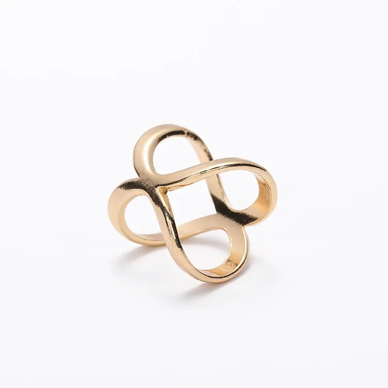 X-Shape Scarf Clip Brooch – Elegant Metal Shawl Buckle for Women