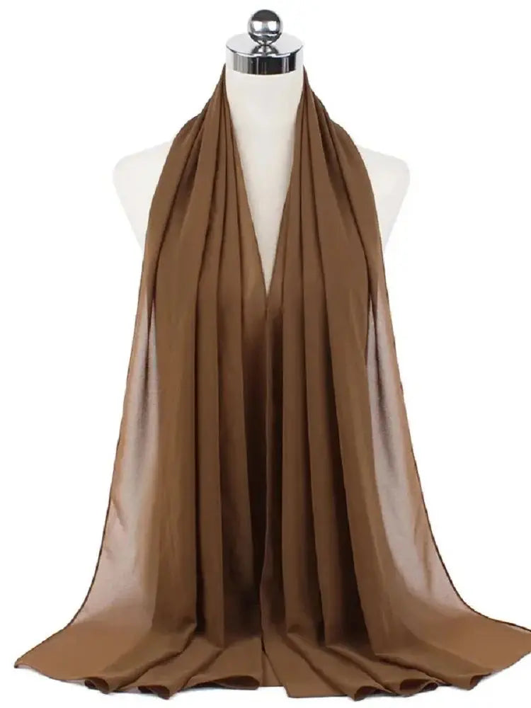 Ready-to-Wear Chiffon Hijab – Elegant Solid Color Instant Headscarf