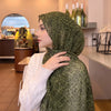 Crocodile Print Crinkle Hijab – Lightweight Textured Muslim Scarf
