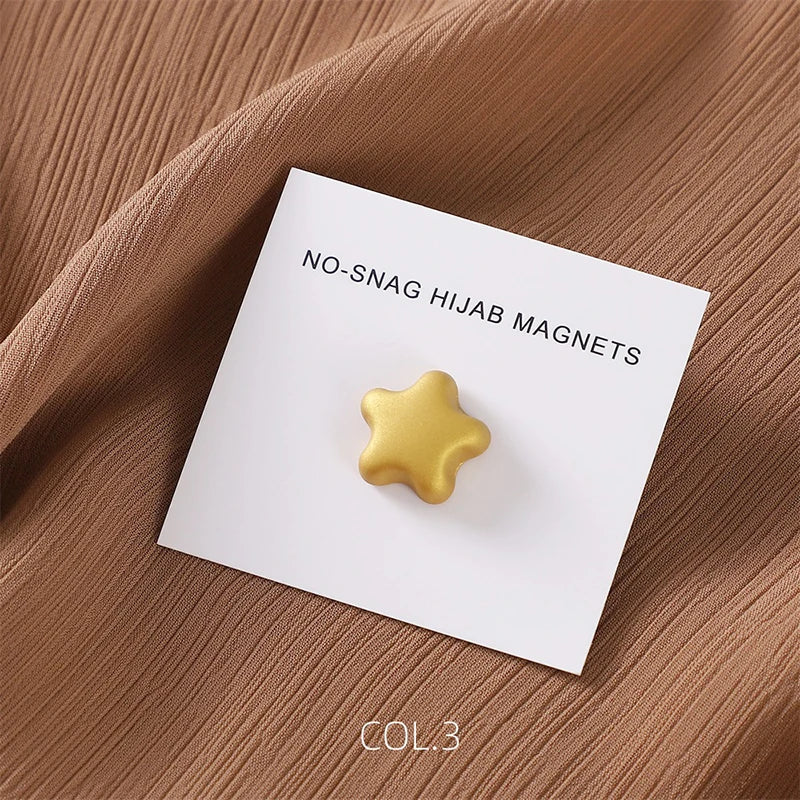 Matte Magnetic Hijab Pins – Strong Hold Scarf Brooch for Women