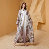Saudi Luxury Nail Bead Diamond Robe – V-Neck Flip Sleeve Dress