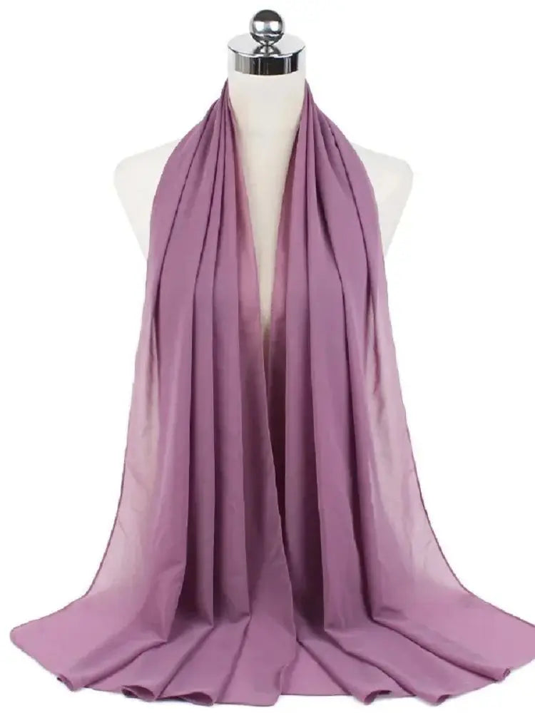 Ready-to-Wear Chiffon Hijab – Elegant Solid Color Instant Headscarf