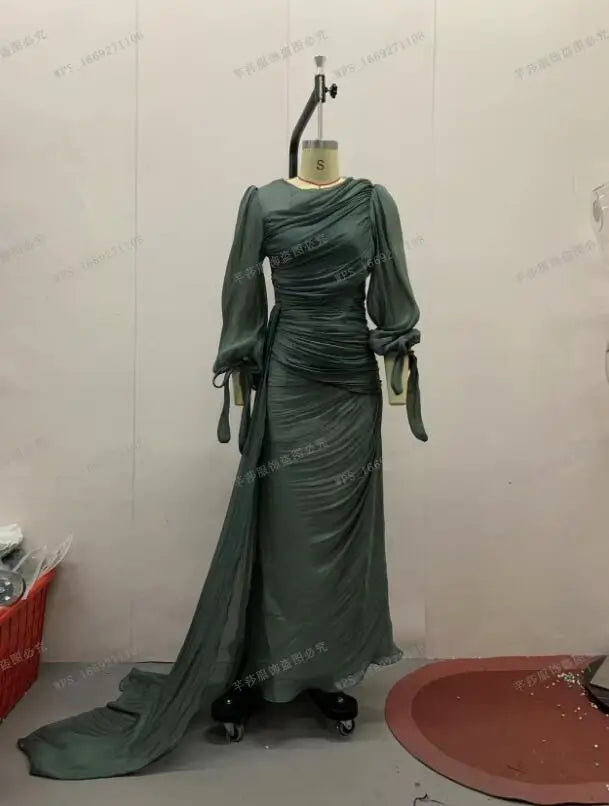 Eid Silky Women Dress Muslim Abaya Party Jalabiya