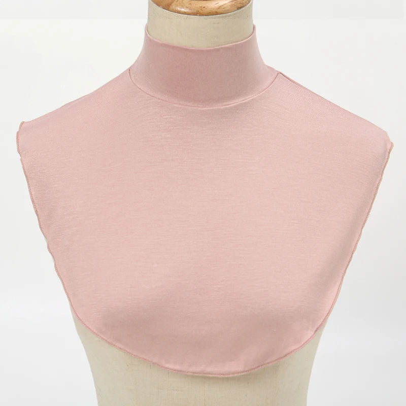 Womens Modal Turtleneck Fake Collar Islamic Hijab Extensions