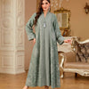 Print Embroidery Abaya – Eid Ramadan Long Robe