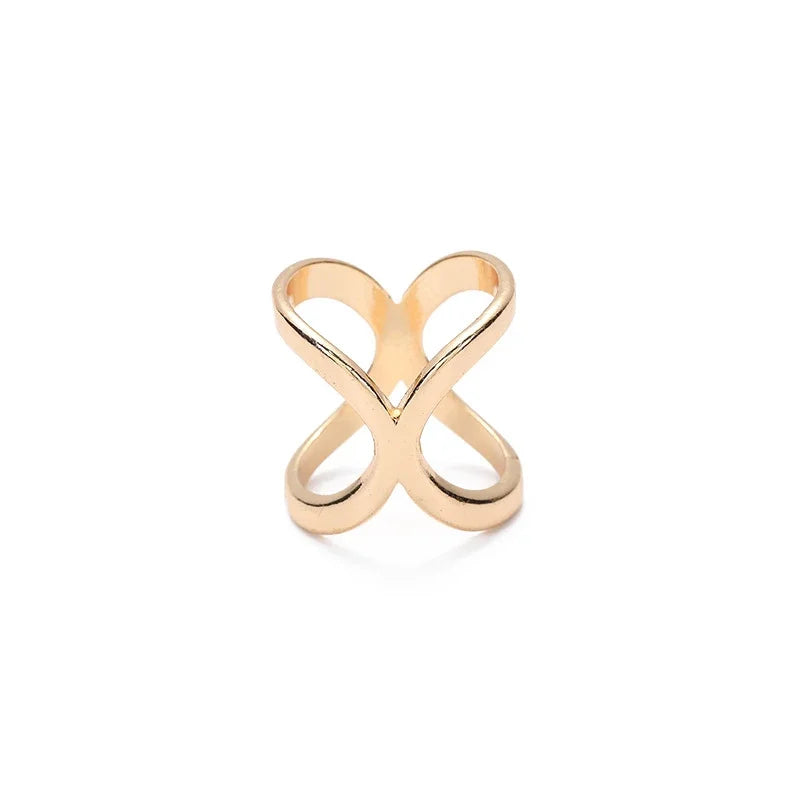 X-Shape Scarf Clip Brooch – Elegant Metal Shawl Buckle for Women