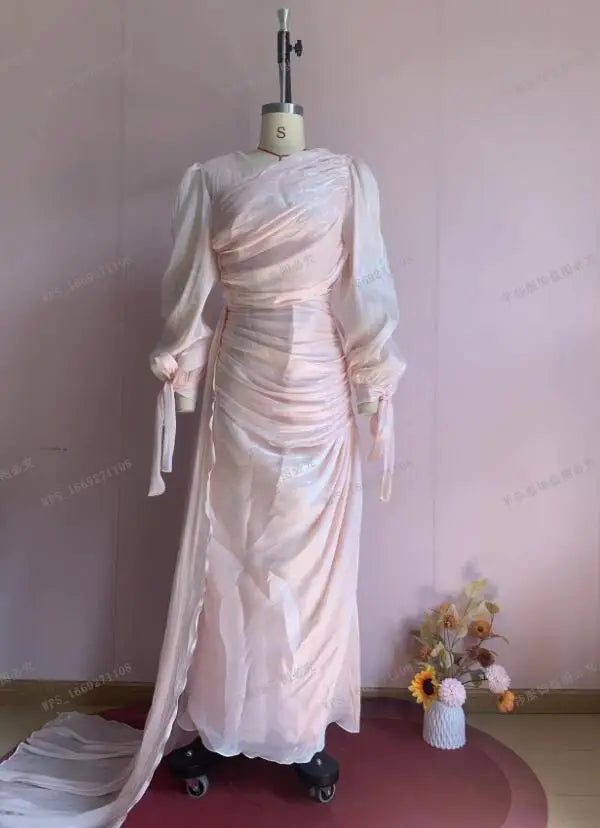 Eid Silky Women Dress Muslim Abaya Party Jalabiya