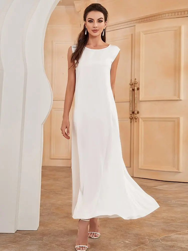 White Ramadan African Dresses Islamic Clothing For Women