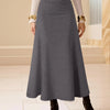 Women's High Waist Midi Skirt A-Line Flowy Style Breathable Fabric