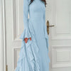 Eid Women Dress Muslim Abaya Ruffle Long Dresses
