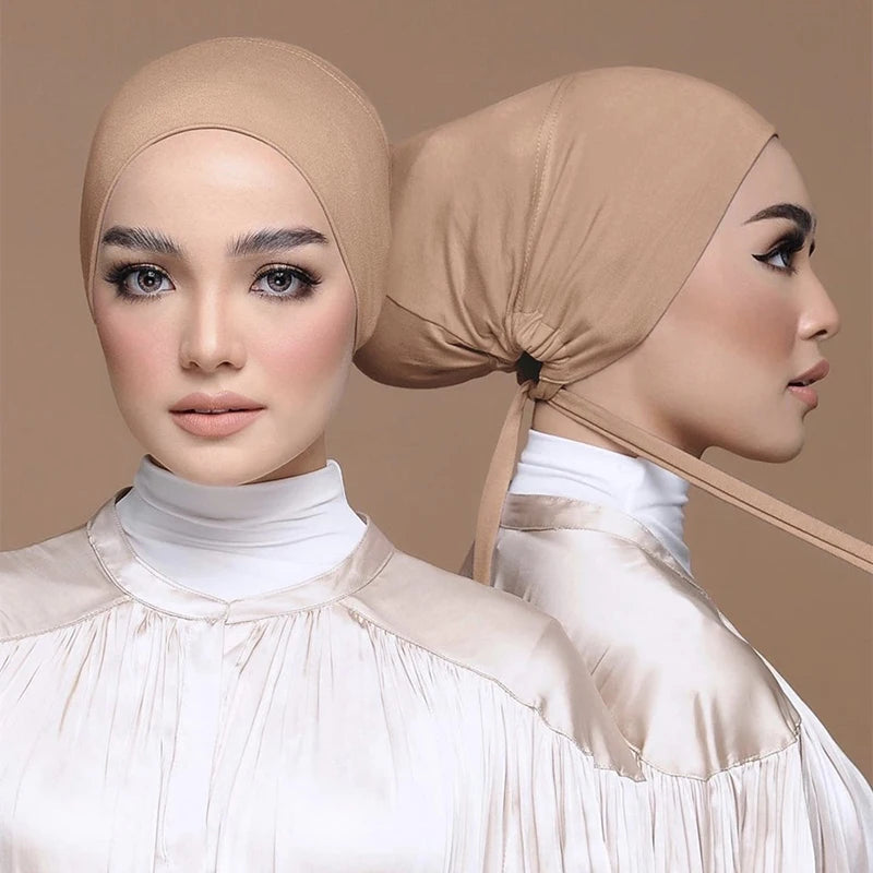 Soft Modal Inner Hijab Cap – Islamic Underscarf Bonnet