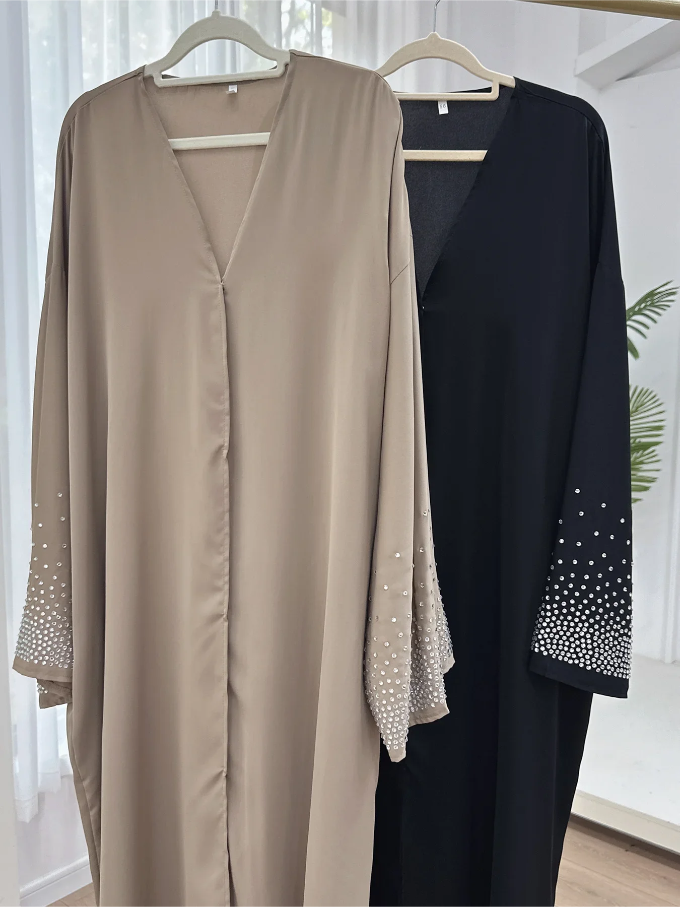 Diamond Embellished Abaya – Eid Button Cardigan