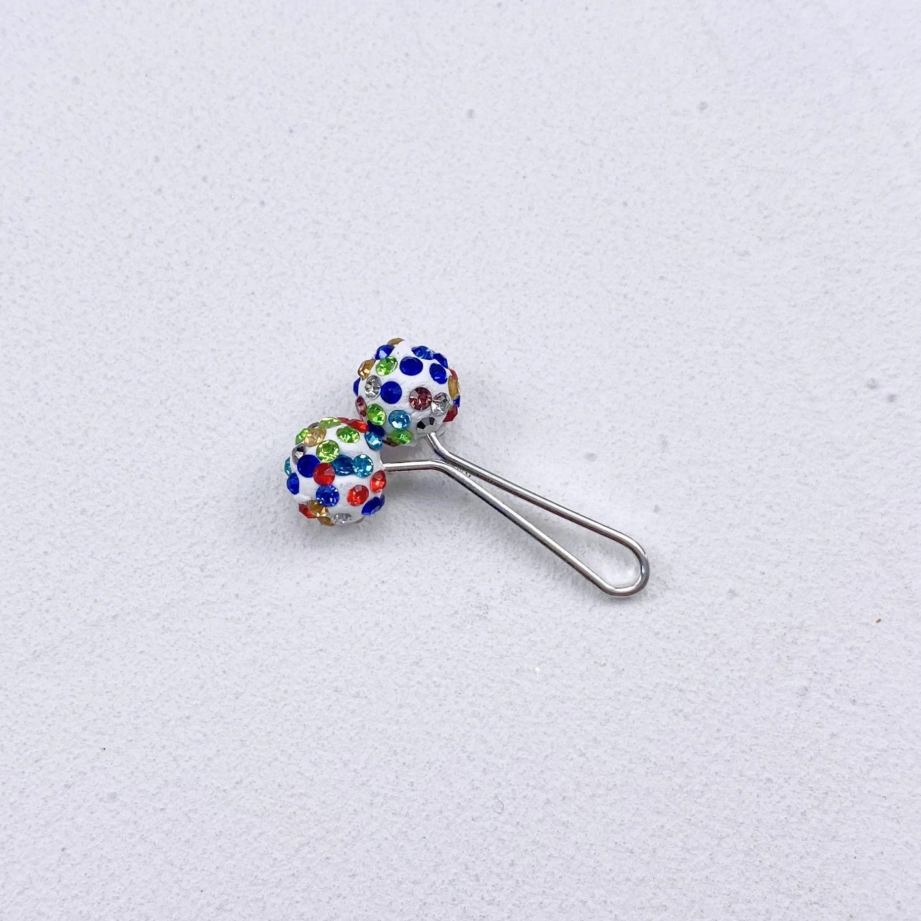 2-Piece Crystal U-Shaped Hijab Pins – Elegant Scarf Clips for Women