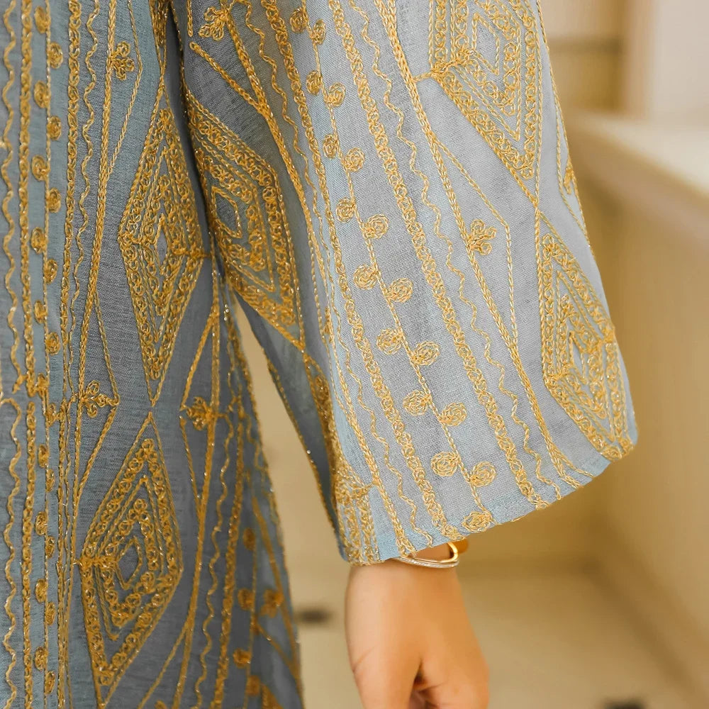 Saudi Glitter Sequin Kaftan – Luxury Evening Dress