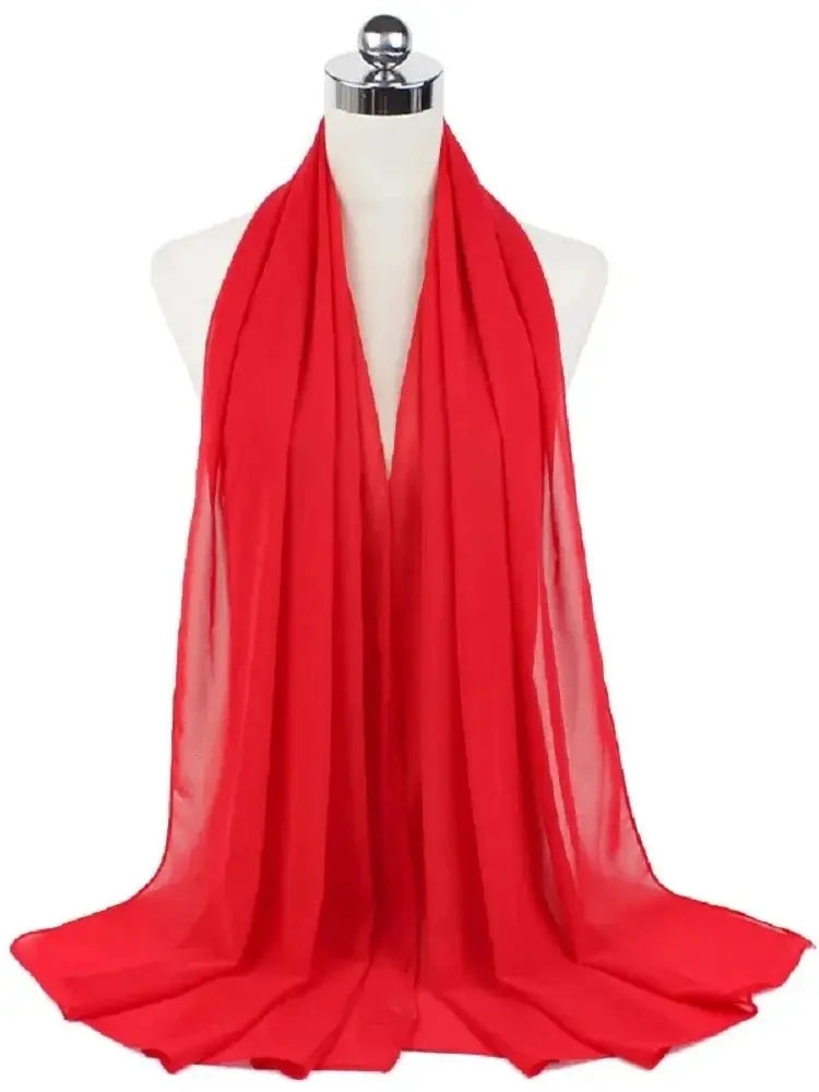 Ready-to-Wear Chiffon Hijab – Elegant Solid Color Instant Headscarf