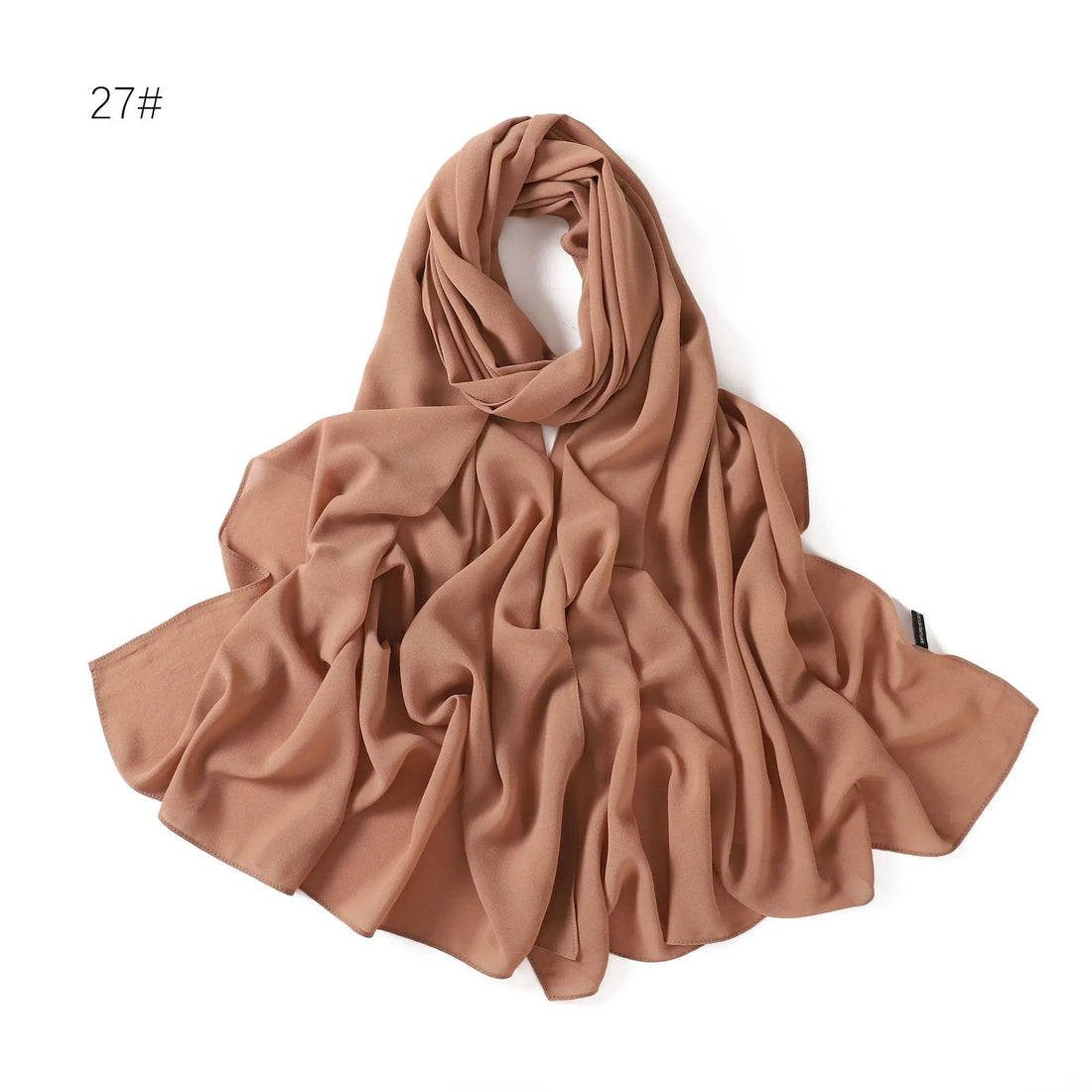 Solid Color Chiffon Hijab Shawl – Large 70x180cm
