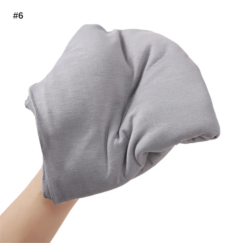 80×180cm Cotton Modal-Feel Hijab – Soft Stretch Long Scarf