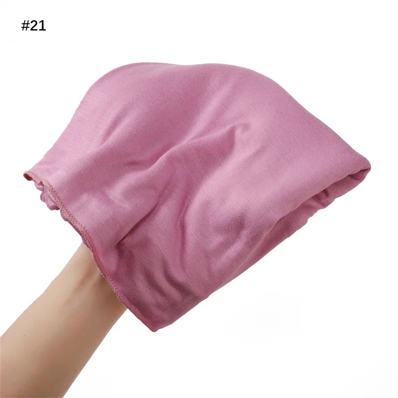 80×180cm Cotton Modal-Feel Hijab – Soft Stretch Long Scarf