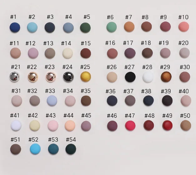 Matte Magnetic Hijab Pins – Set of 8 Mixed Colors