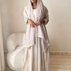 Eid Prin 2 Piece Kaftan Cardigan Abaya Hijab Set