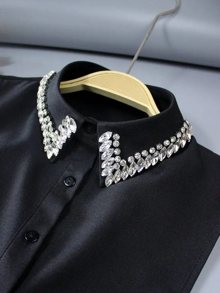 High-Quality Luxury Bling Rhinestone Detachable Collar