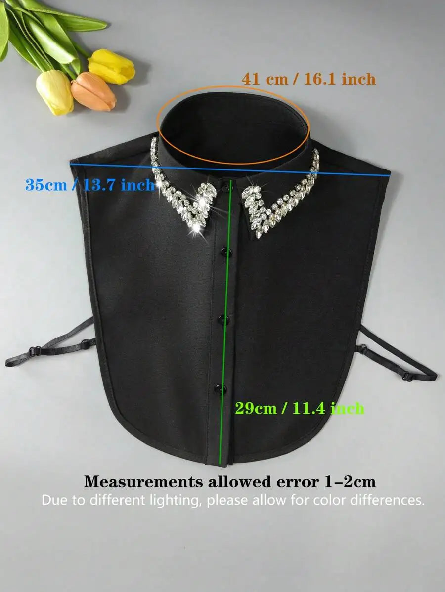 High-Quality Luxury Bling Rhinestone Detachable Collar