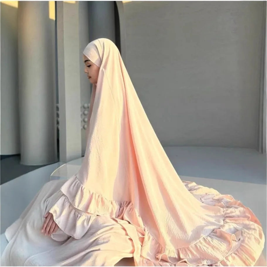Muslim Dresses Hijab 2 Piece Sets Women Modest Abayas
