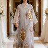 Sequin Leaf Embroidery Long Robe – Elegant Islamic Dress