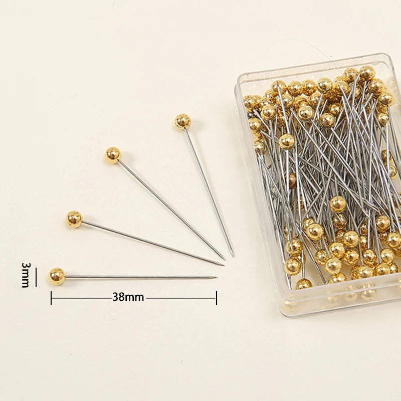 100-Piece Hijab Pin Set – Slim Alloy Scarf Pins for Women